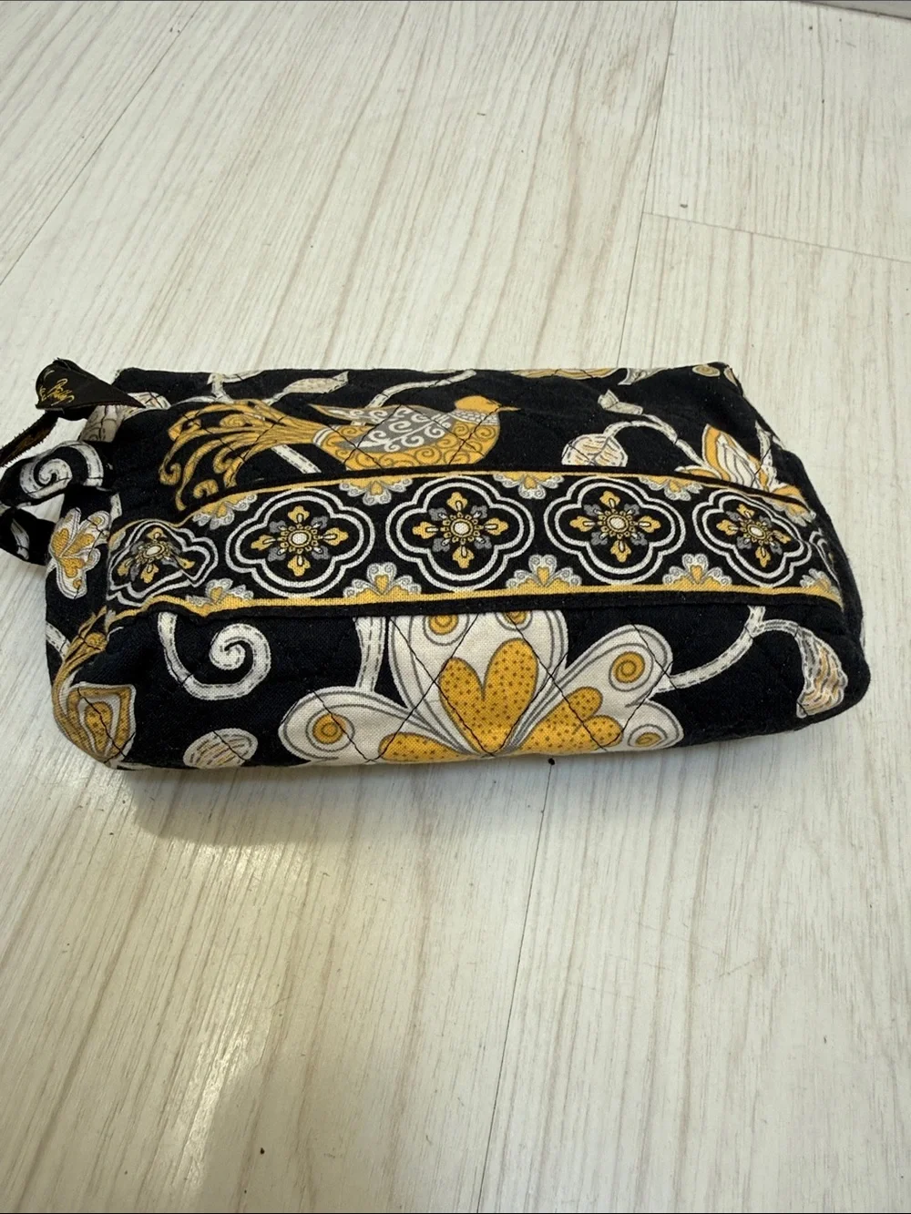 Vera Bradley Floral Bird Canvas Cosmetic Pouch